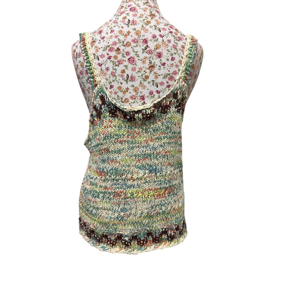 Another Love Knit Tank Top US XL Boho Festival Multicolor Chunky Y2K - Picture 3 of 4